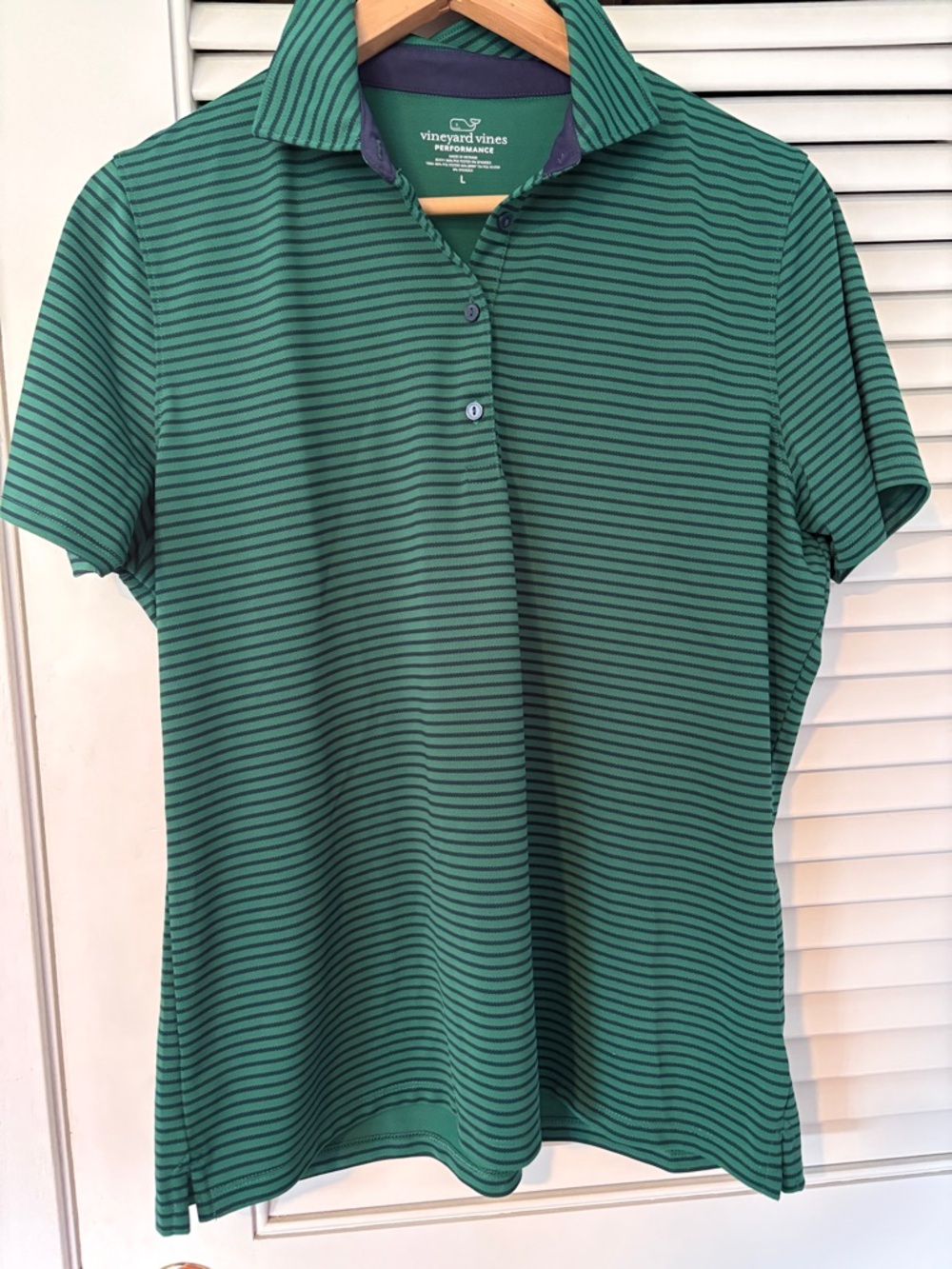 Vineyard Vines Forest Green Striped Performance Polo